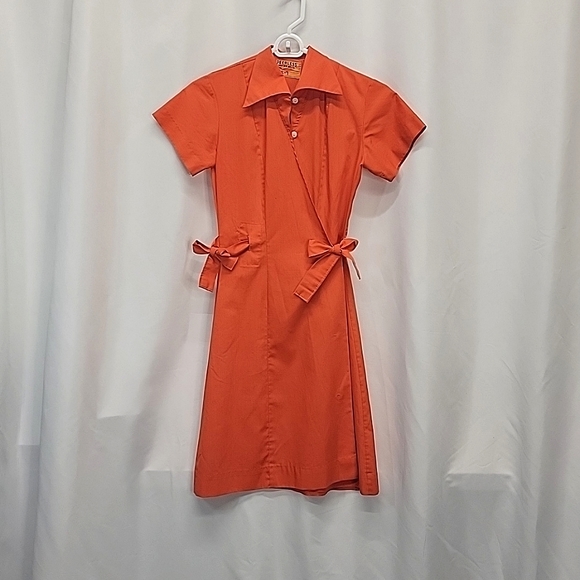 Peerless uniform mfg co. Dresses & Skirts - Vintage retro  orange Candy striper Nurse or Inmate dress uniform xs xxs costume